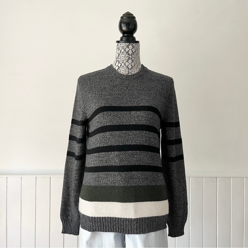Aquilano Rimondi Wool Cashmere Blend Striped Crewneck Sweater Size S